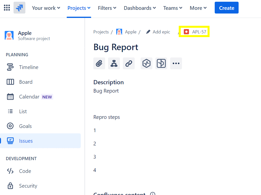 Jira Issue Key