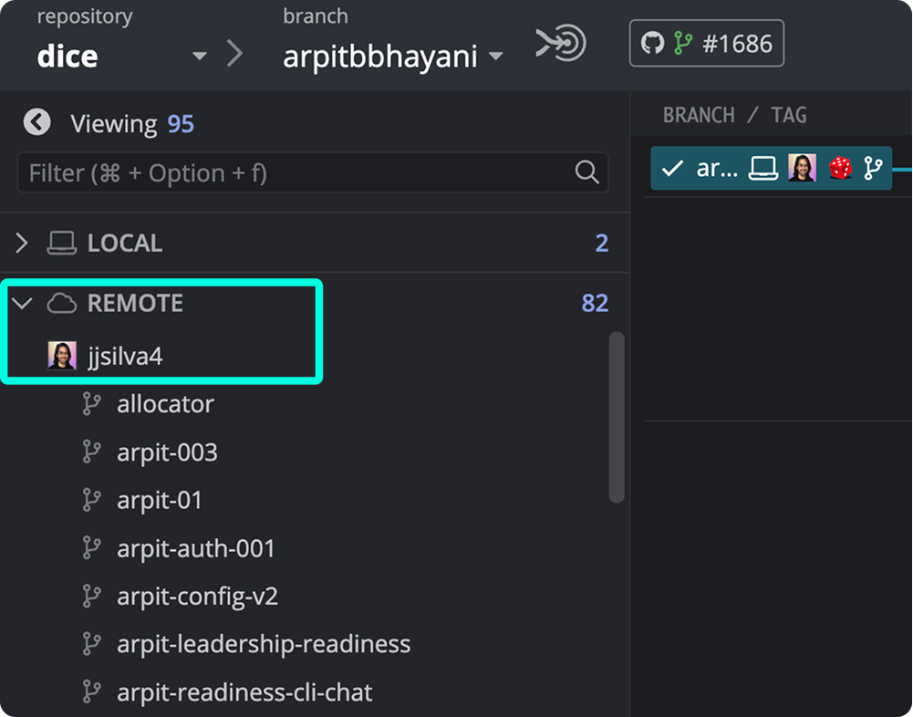 Fork remote named 'jjsilva4' shown in the Left Panel of GitKraken Desktop
