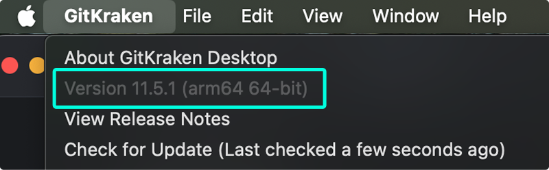 Check your version number and build (arm64 64-bit)
