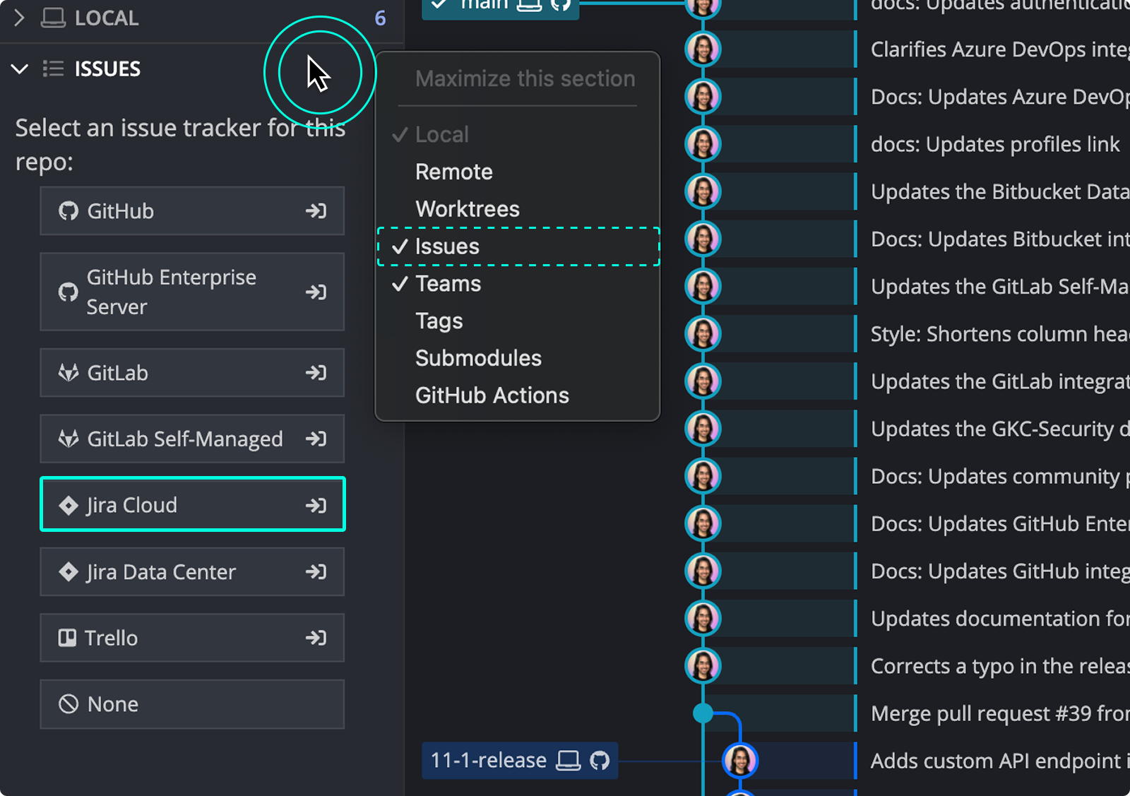 Connecting Jira integration in GitKraken