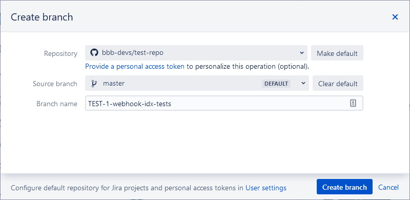 Create Branch | Git Integration For Jira Cloud