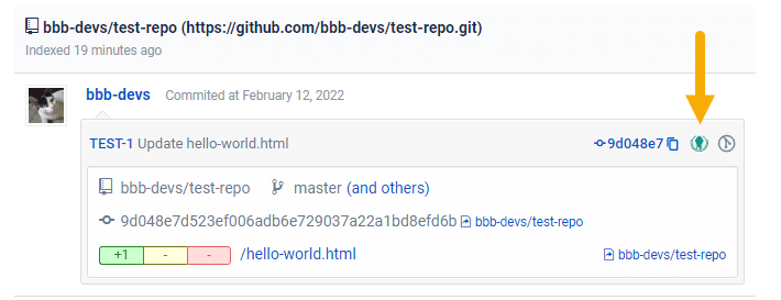 Shows the deeplink for GitKraken in the Commits panel in the Git Commits tab