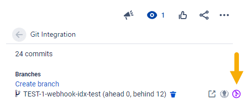 Shows the deeplink for GitLens in the Branches list on the Jira issue Git development panel