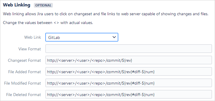 GitLab web linking example