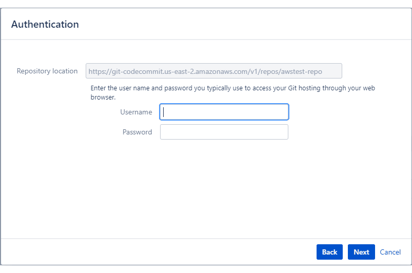 AWS CodeCommit | Git Integration for Jira Self Managed