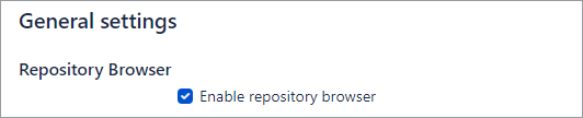 Repository browser setting in General settings (enabled checked)