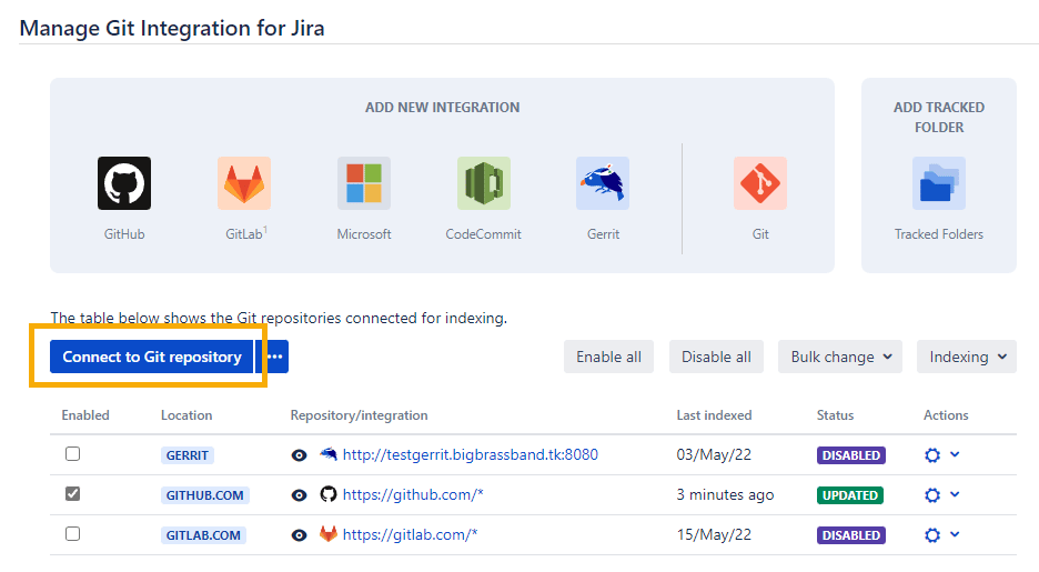 Connect Repository Wizard Git Integration For Jira Self Managed