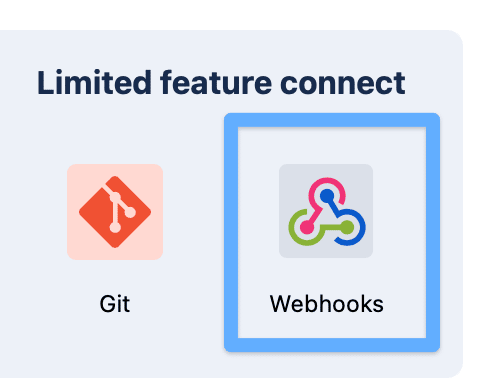 Highlights the webhook indexing integration feature (boxed)