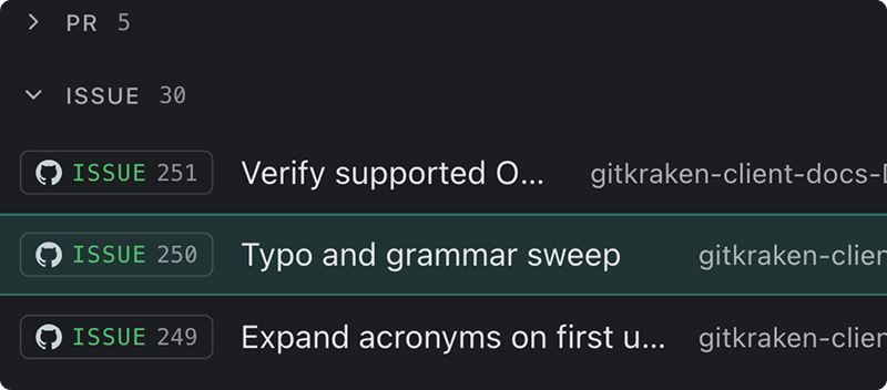 A group header showing a fold toggle and the section's count