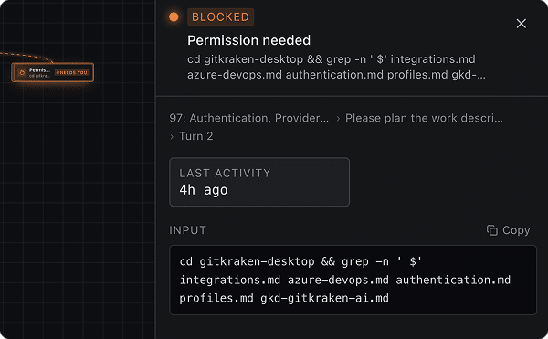 A node's details panel open beside the graph