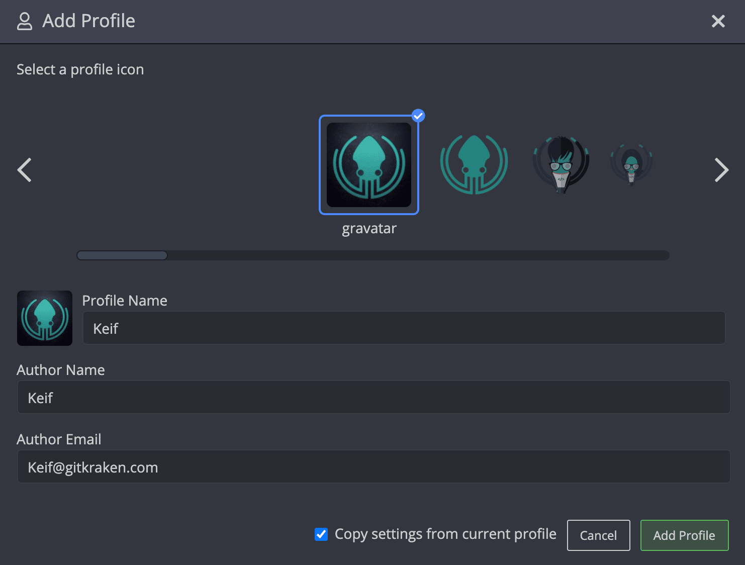 GitKraken Desktop Profiles | Update Profiles and Avatars