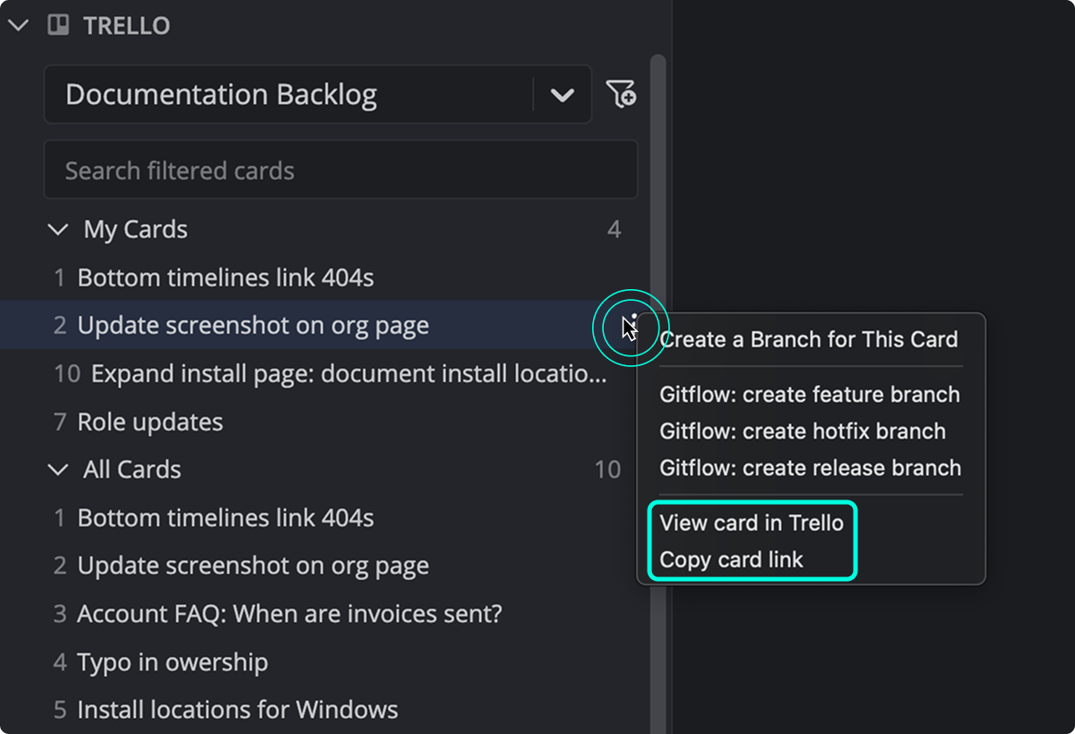 Open Trello card in browser